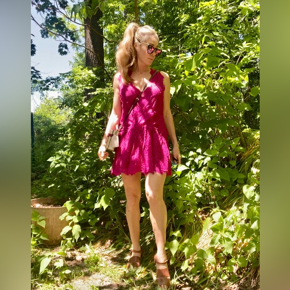 Free People Fuchsia Lace Heart in Two
Mini Dress - Picture 9 of 14